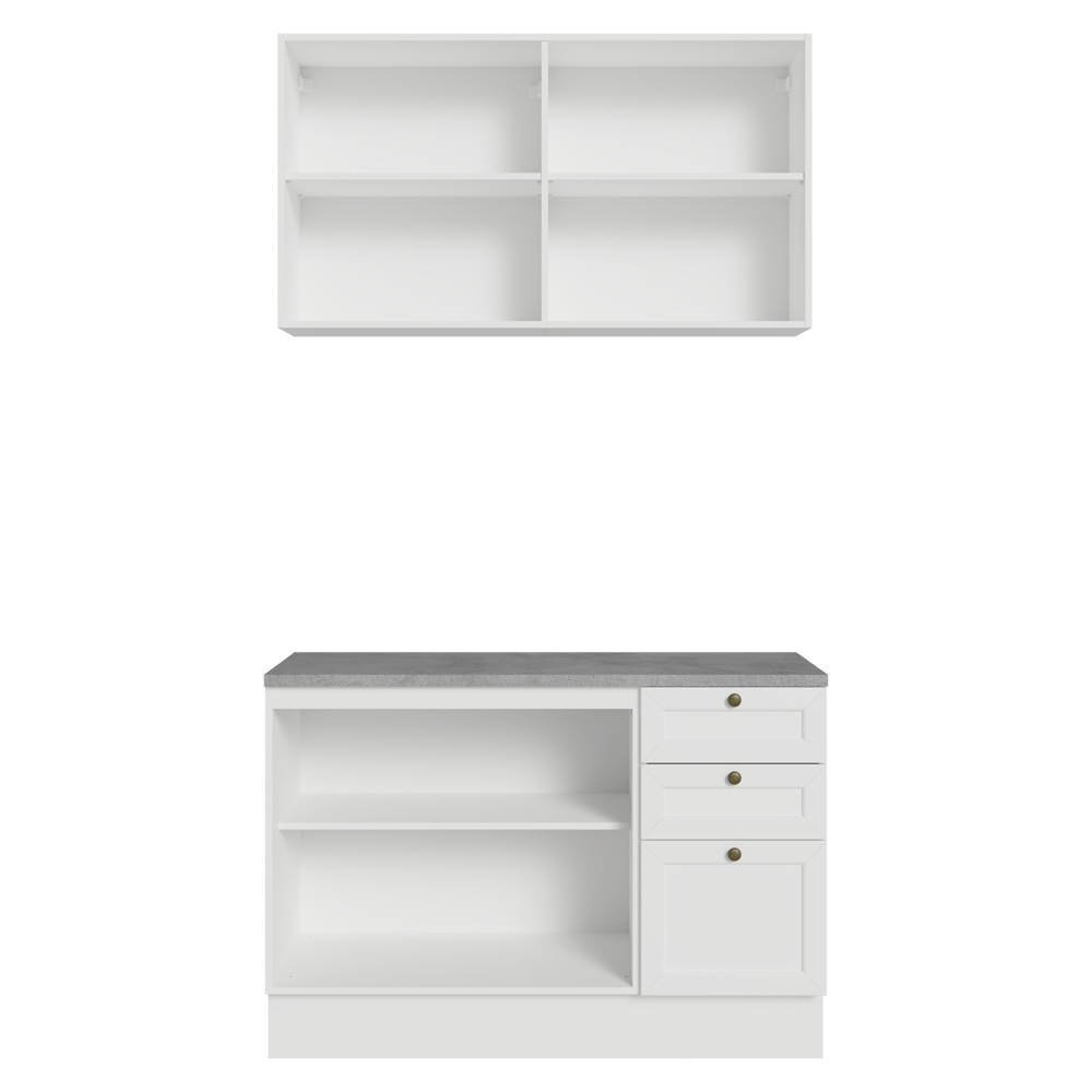 Cocina Compacta 120 cm Vik Blanco 01