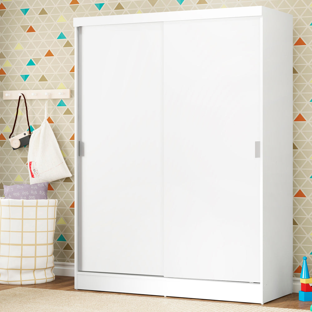 Placard Infantil Nick 120 cm 2 Puertas Corredizas 2 Cajones Blanco Madesa