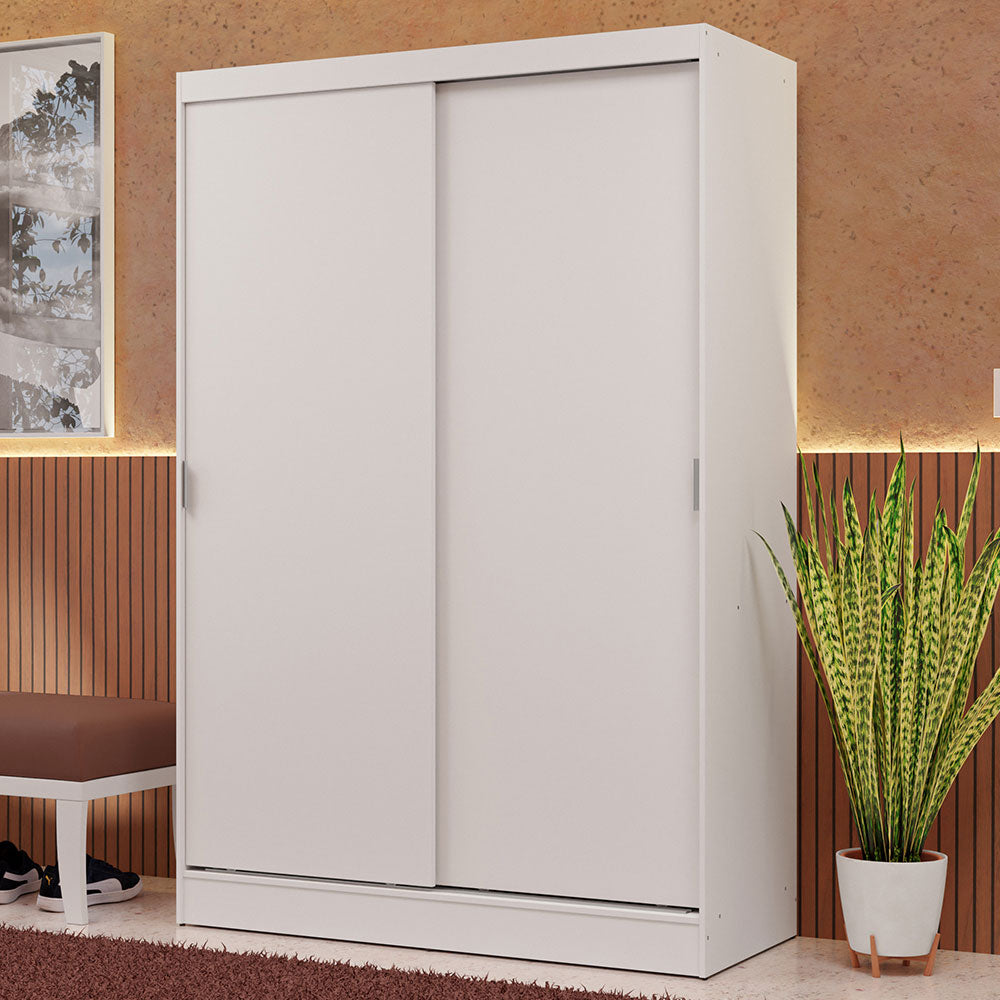 Placard Soltero 2 Puertas Corredizas Blanco Max