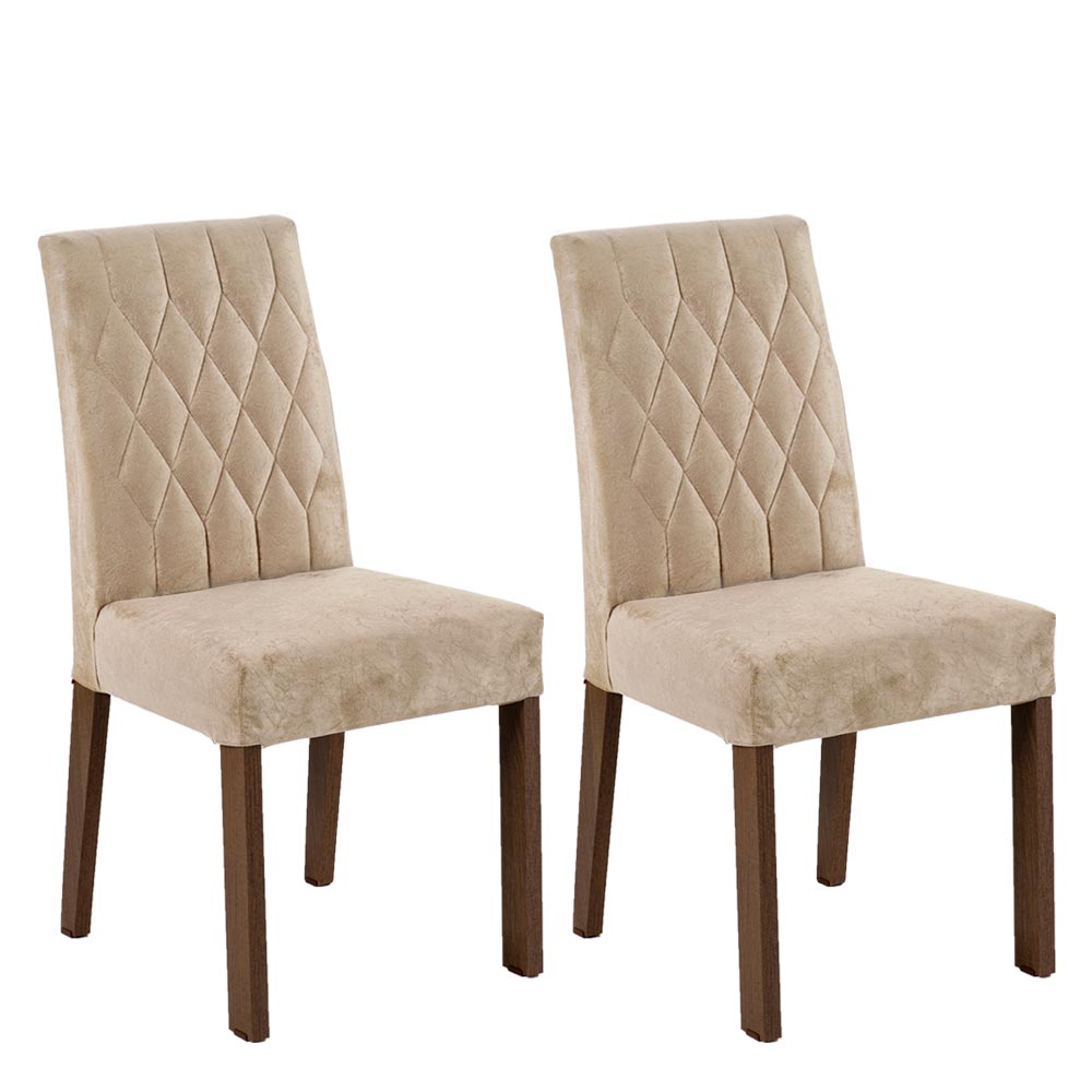 Kit 2 Sillas 4254 Madesa Marrón/Imperial