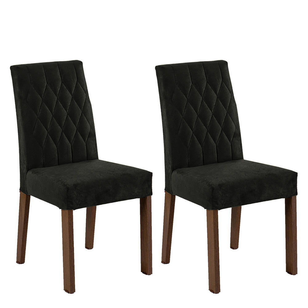 Juego 2 Sillas de Comedor 4256 Marrón/Oxford