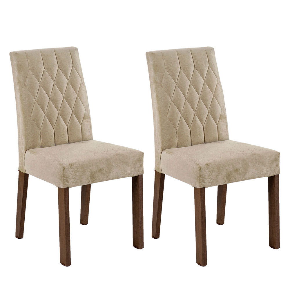 Juego de 2 Sillas de Comedor Marrón/Imperial 4256