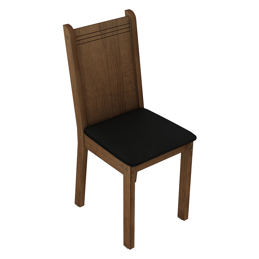Kit 6 Sillas de Comedor 4290 Madesa Marrón/Negro