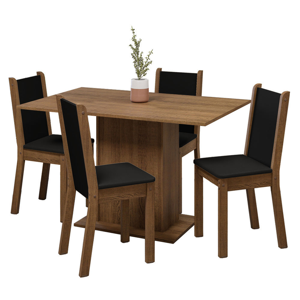 Juego de Comedor con Mesa y 4 Sillas Madesa 5329 MS