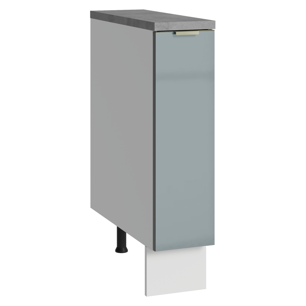 Especiero 20 cm X 60 cm, 1 puerta (Con Mesada) Blanco/Gris Lux Madesa