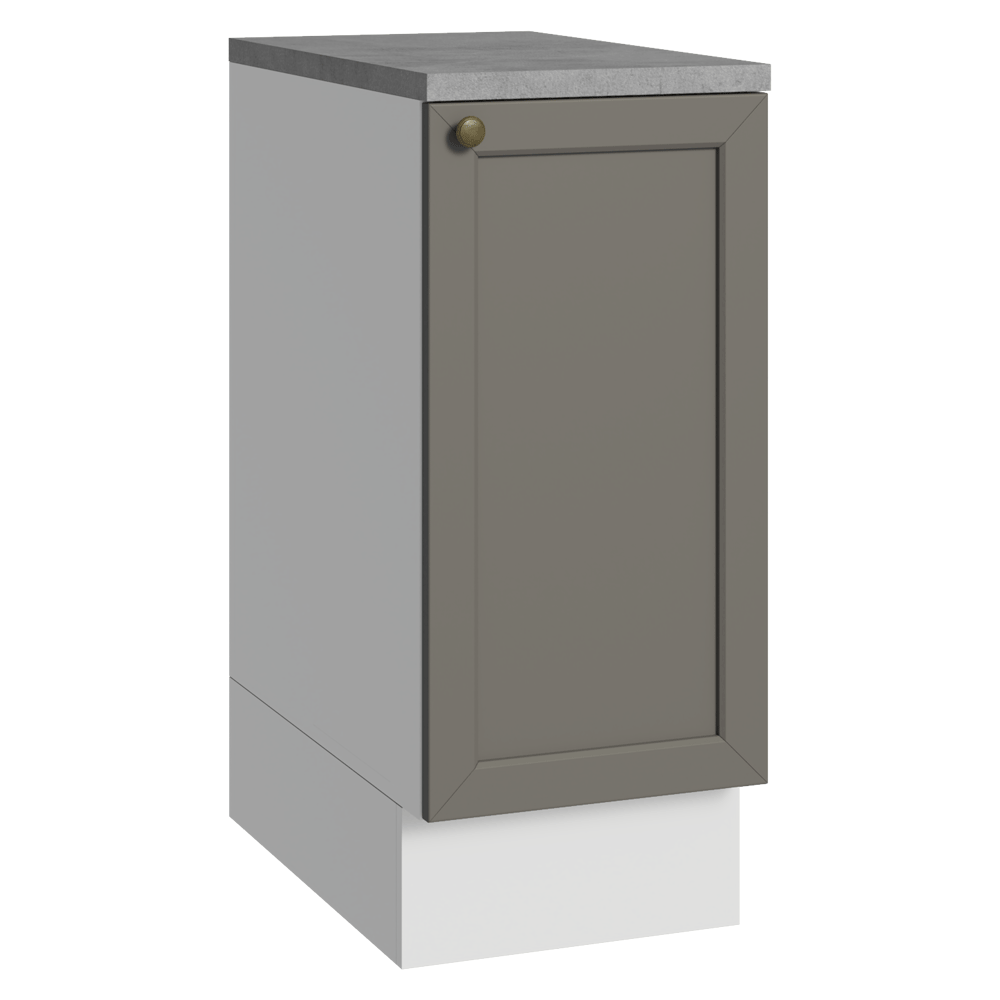 Bajo Mesada de Cocina 35 x 60 cm 1 Puerta (con Mesada) Blanco/Gris Vik Madesa