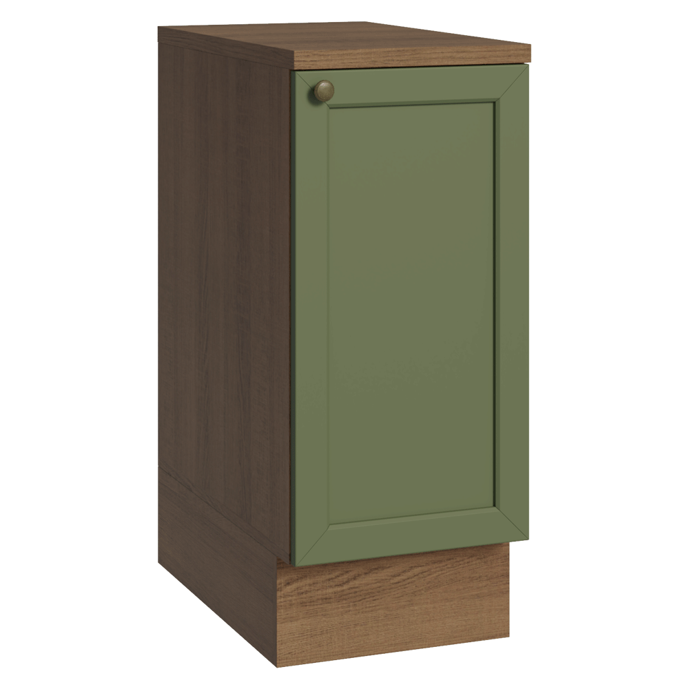 Bajo Mesada de Cocina 35 x 60 cm 1 Puerta (con Mesada) Marrón/Verde Vik Madesa