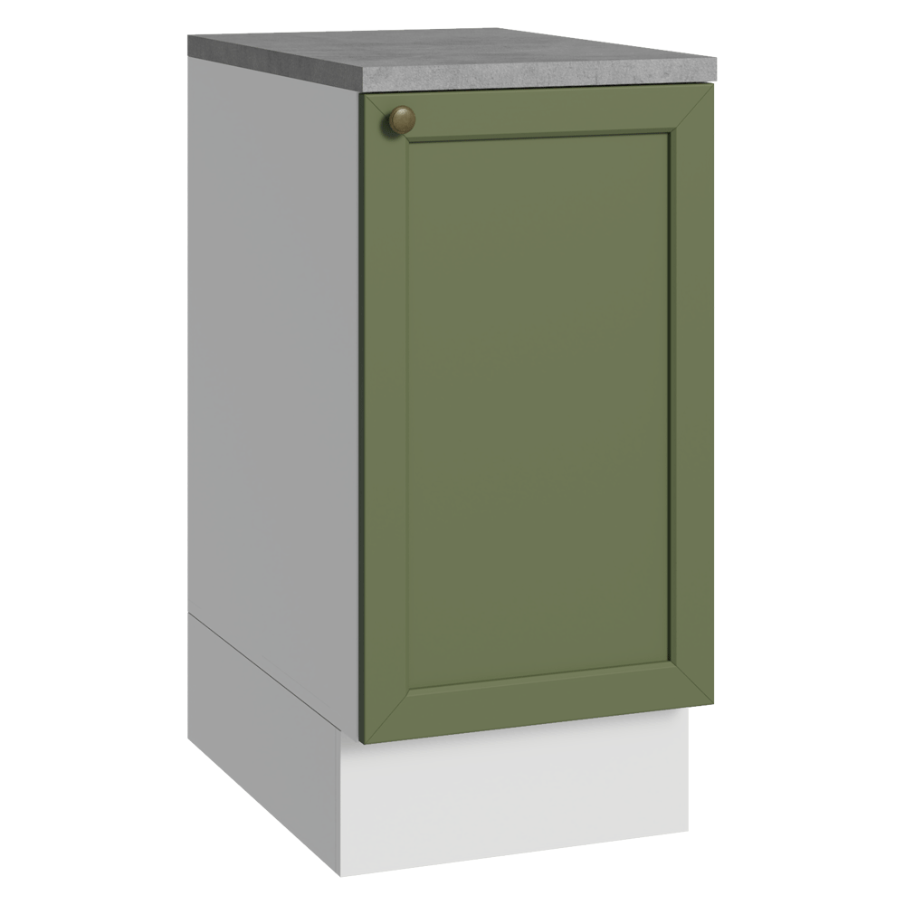 Bajo Mesada de Cocina 40 x 60 cm 1 Puerta (con Mesada) Blanco/Verde Vik Madesa