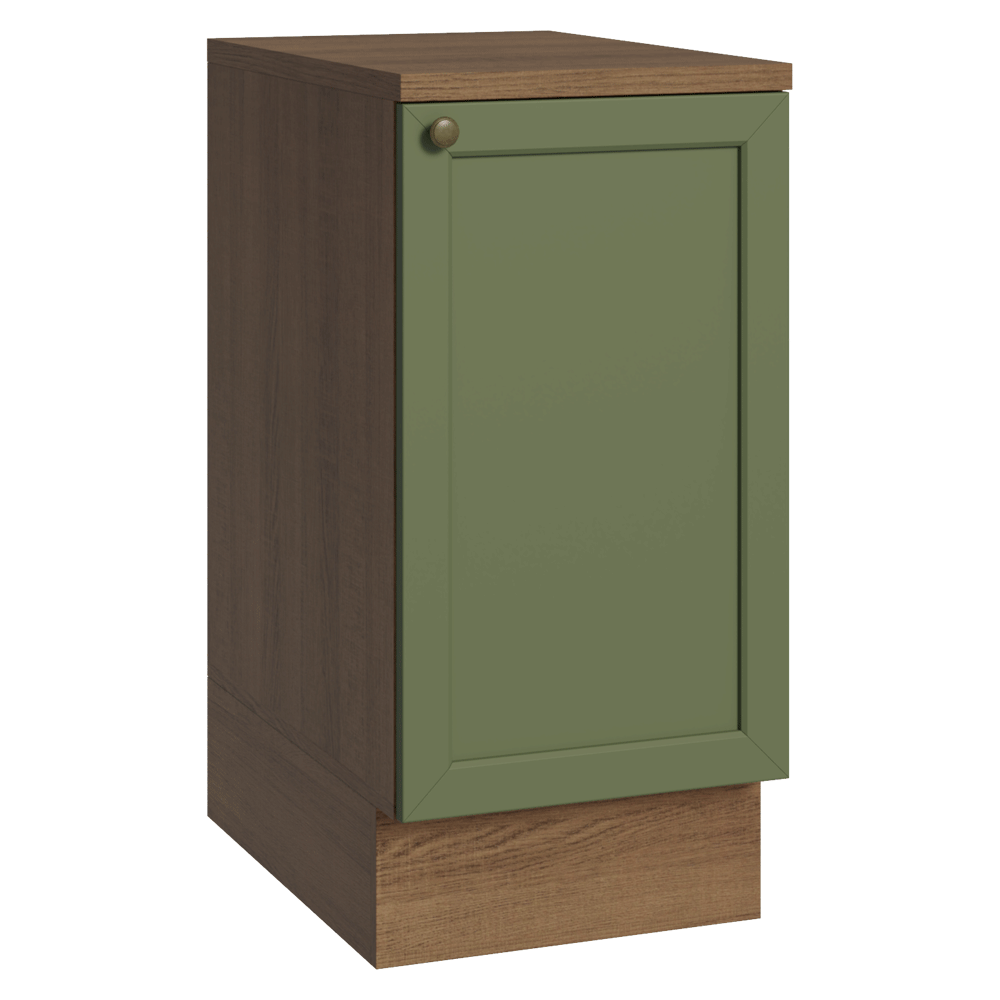 Bajo Mesada de Cocina 40 x 60 cm 1 Puerta (con Mesada) Marrón/Verde Vik Madesa