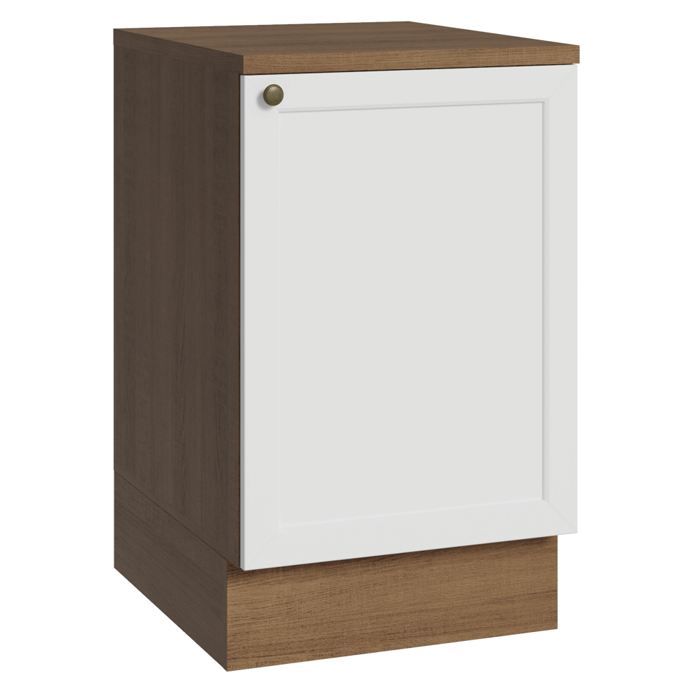 Bajo Mesada 50 x 60 cm 1 Puerta (con mesada) Marrón/Blanco Vik