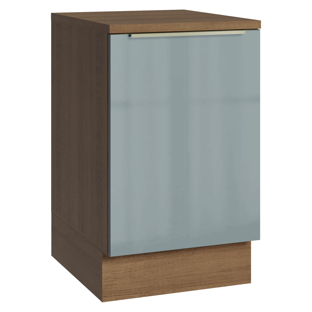 Bajo Mesada 50cm X 60 cm, 1 Puerta (Con Mesada) Marrón/Gris Lux Madesa