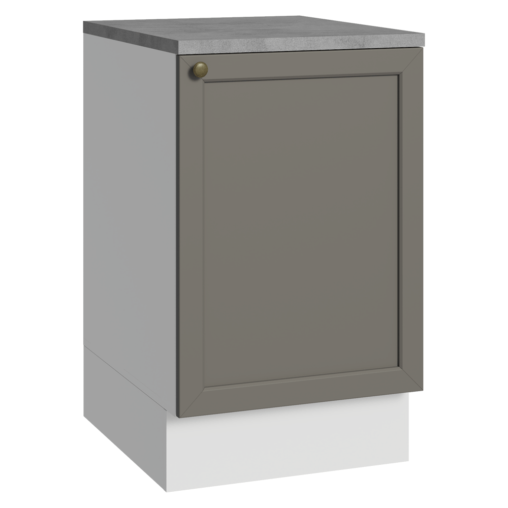Bajo Mesada 50 x 60 cm 1 Puerta (con mesada) Blanco/Gris Vik
