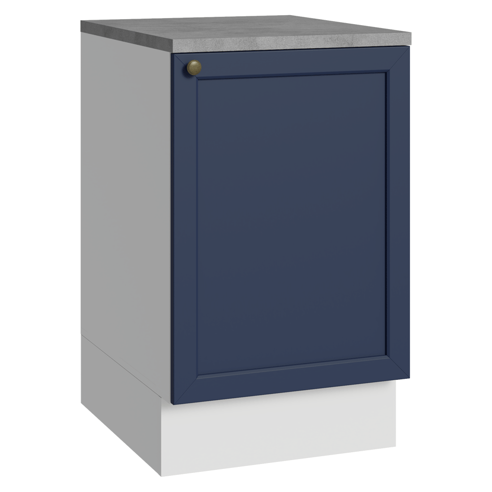 Bajo Mesada 50 x 60 cm 1 Puerta (con Mesada) Blanco/Azul Vik