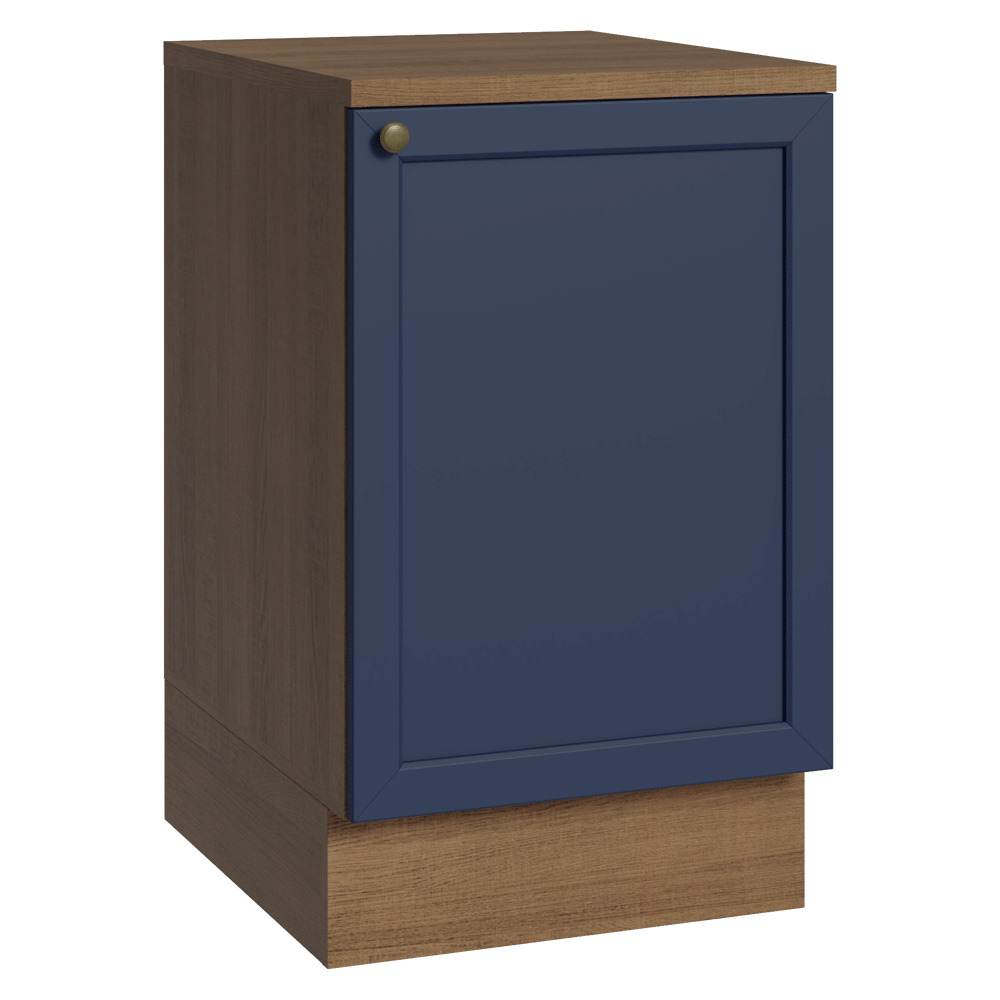 Bajo Mesada 50 x 60 cm 1 Puerta (con mesada) Marrón/Azul Vik