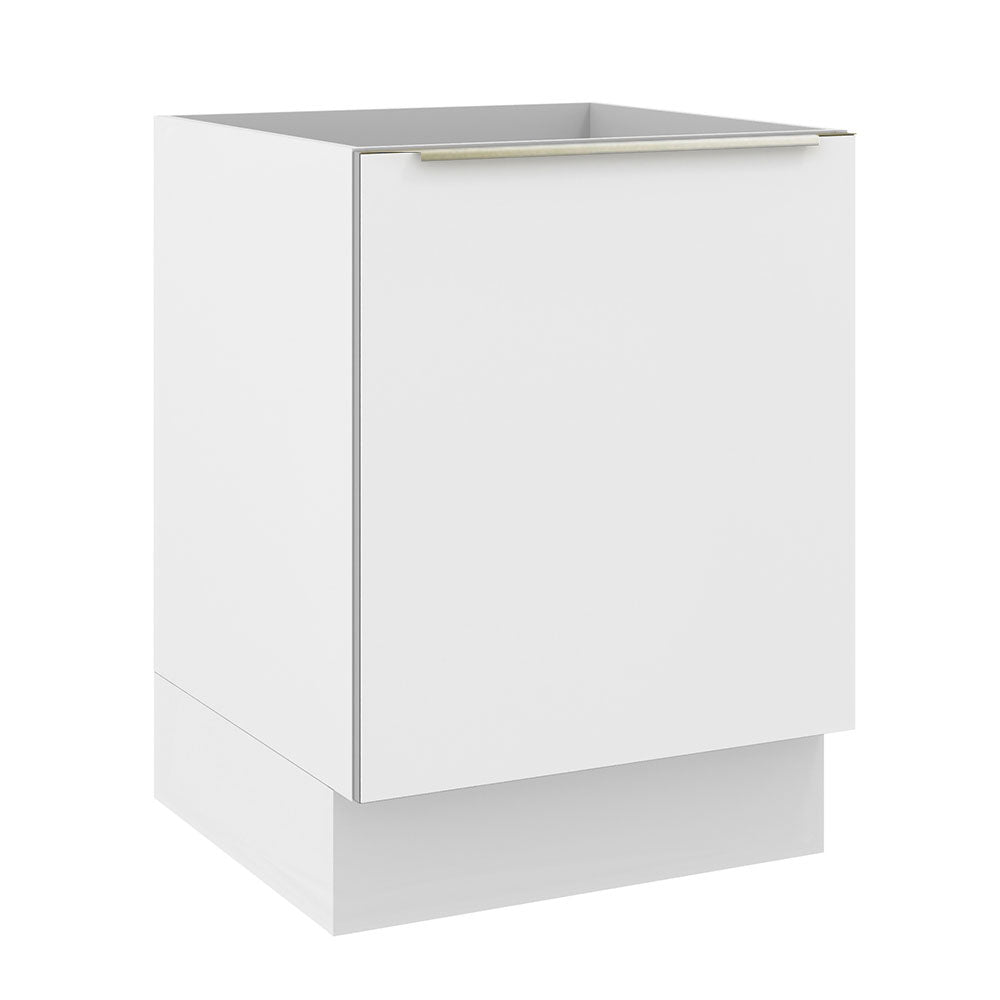 Bajo Mesada Cocina 60 x 60 cm 1 Puerta (Sin Mesada) Blanco/Blanco Aterciopelado Lux Madesa