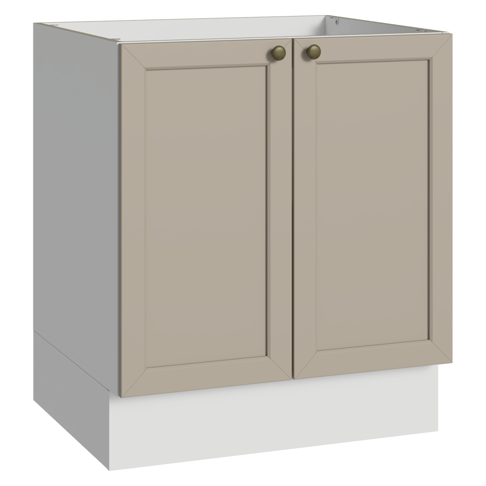 Bajo Mesada 70 x 60 cm 2 Puertas (Sin Mesada) Blanco/Crema Vik Madesa