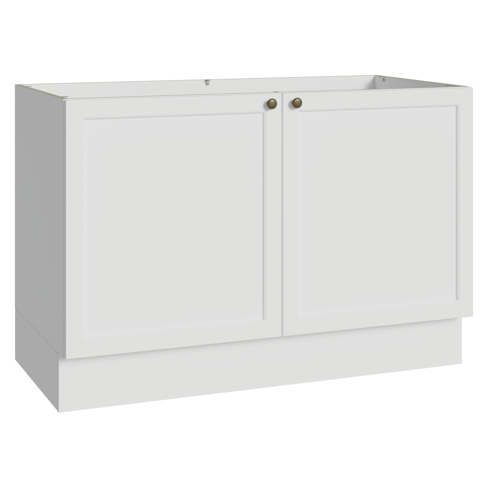 Bajo Mesada para Bacha 120 cm 2 Puertas (Sin Mesada) Blanco Vik Madesa