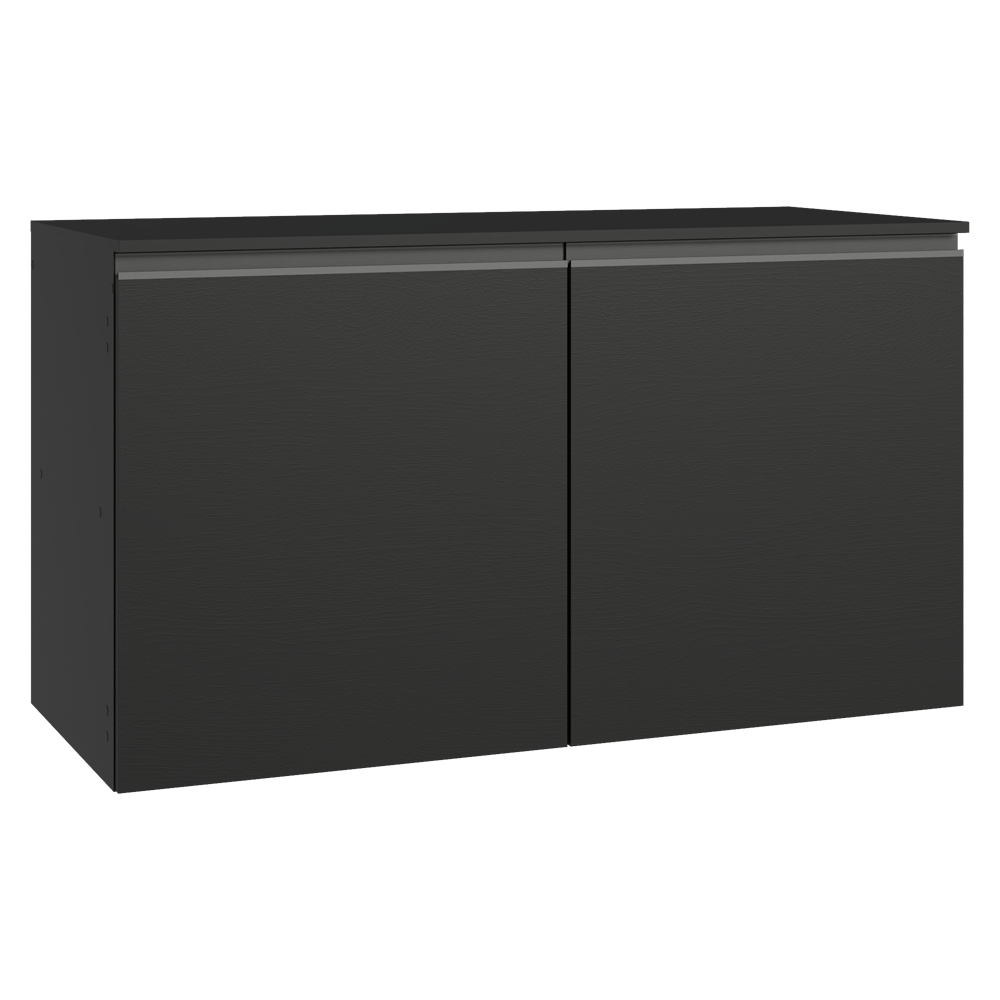 Bajo Mesada de Cocina 120 cm 2 Puertas Flotante Negro Nice Madesa