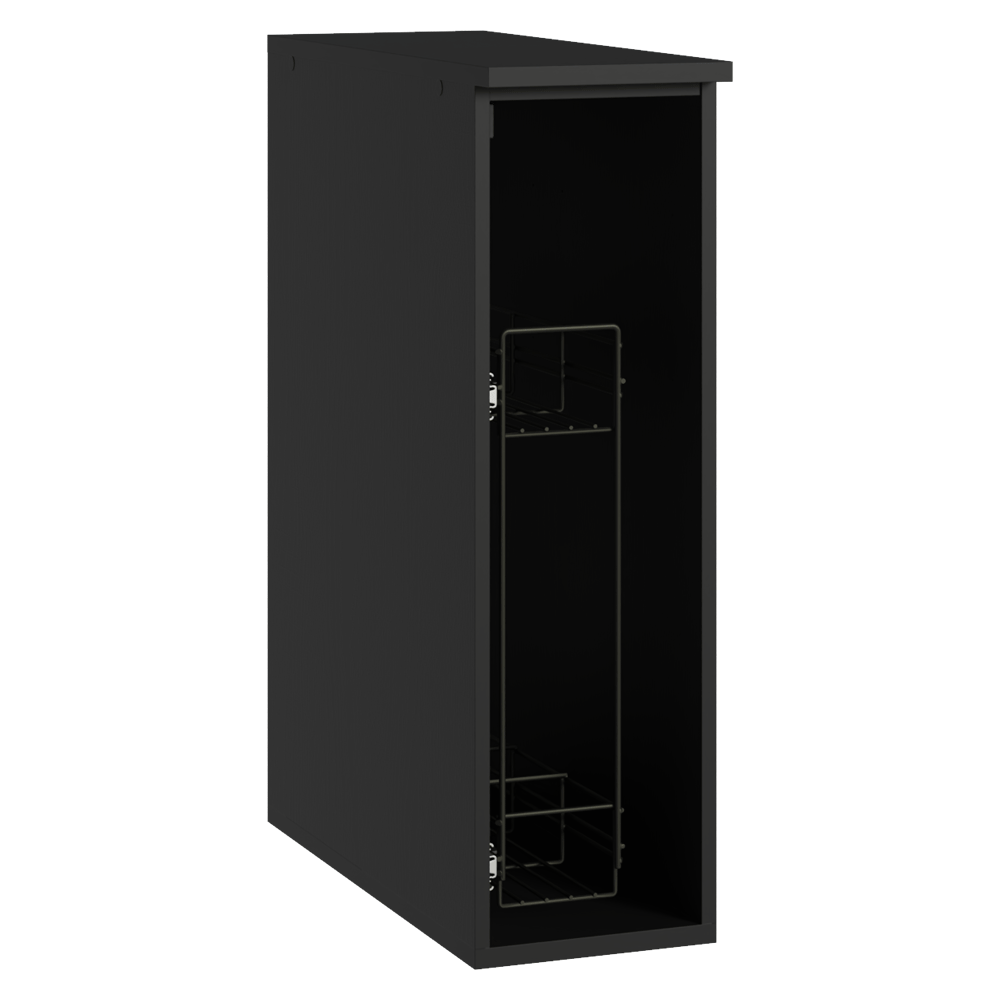 Bajo Mesada Especiero 20 cm Flotante Negro Nice Madesa
