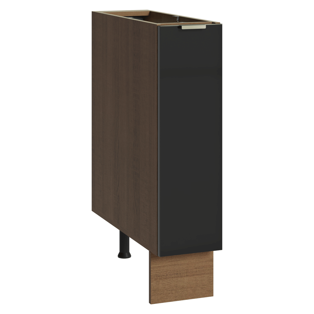 Bajo Mesada Especiero 20 cm 1 Puerta (Sin Mesada) Marrón/Negro Lux Madesa
