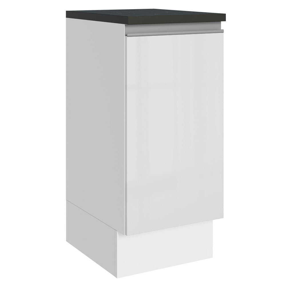 Bajo Mesada Cocina 100% MDF 35 cm 1 Puerta Frente Blanco Brillante Acordes Madesa