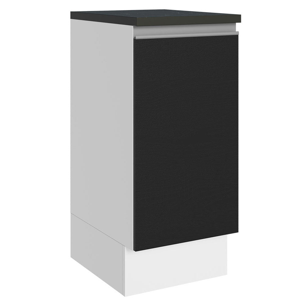 Bajo Mesada Cocina 100% MDF 35 cm 1 Puerta Blanco/Negro Acordes Madesa