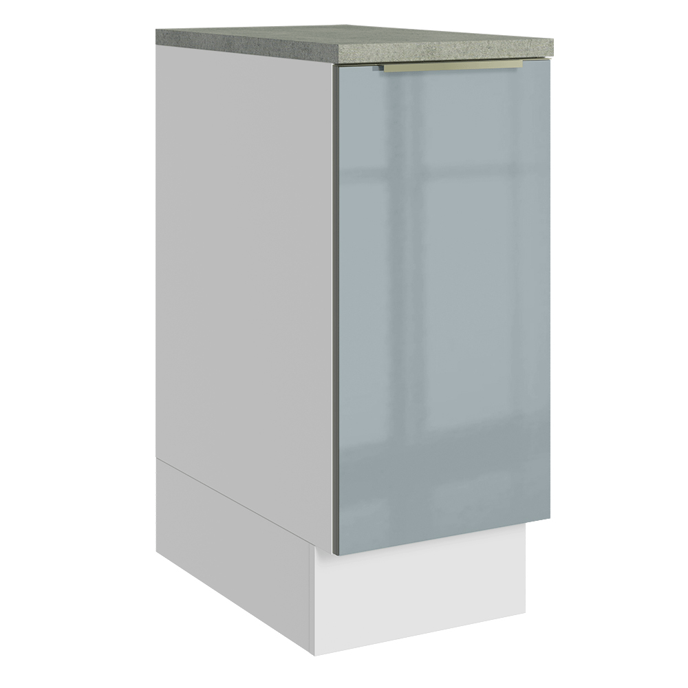 Bajo Mesada de Cocina 35 cm 1 Puerta Blanco/Gris Lux Madesa