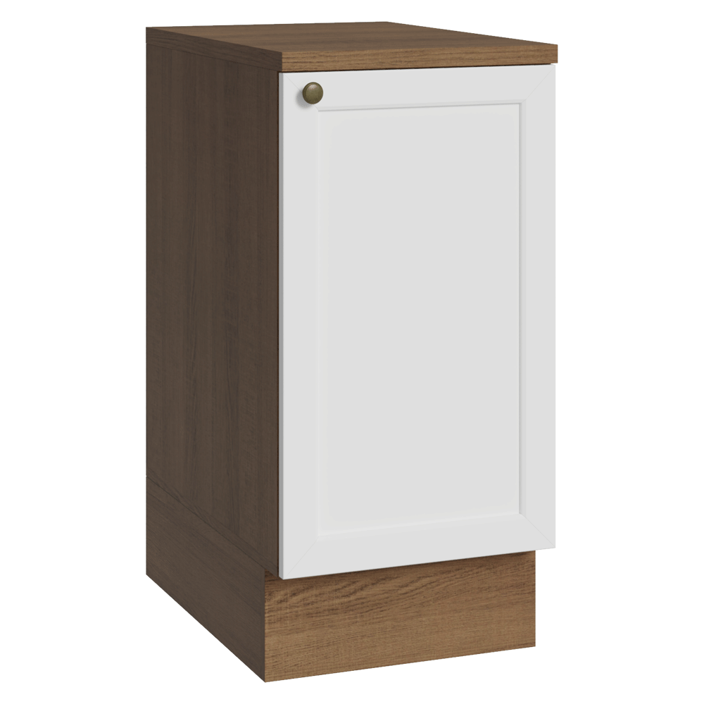Bajo Mesada de Cocina 40 cm 1 Puerta Marrón/Blanco Vik Madesa
