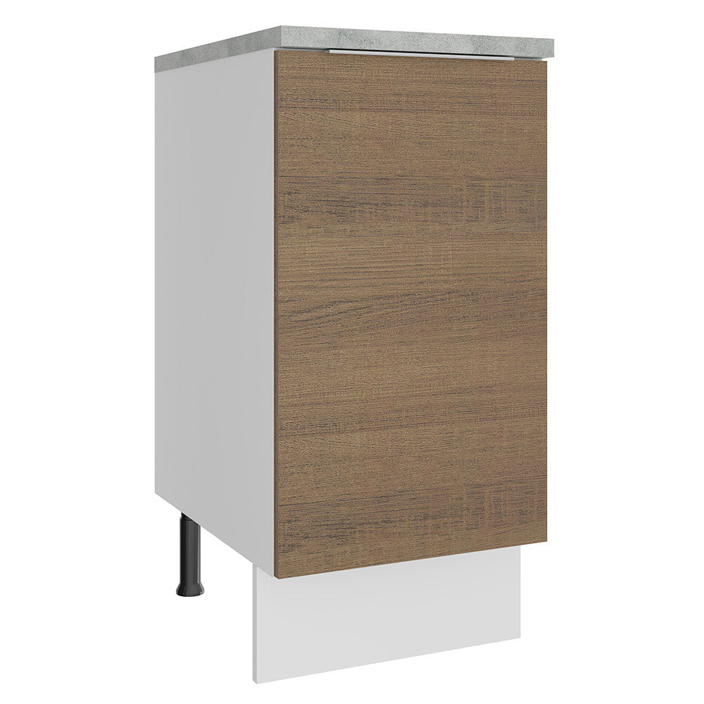 Bajo Mesada Cocina 40 cm 1 Puerta Blanco/Marrón Stella Madesa