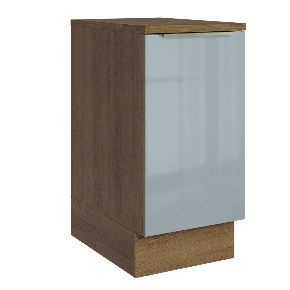 Bajo Mesada de Cocina 40 cm 1 Puerta Marrón/Gris Lux Madesa