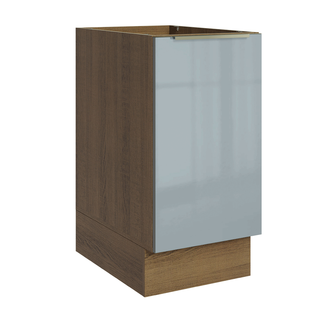 Bajo Mesada de Cocina 40 cm 1 Puerta (Sin Mesada) Marrón/Gris Lux Madesa