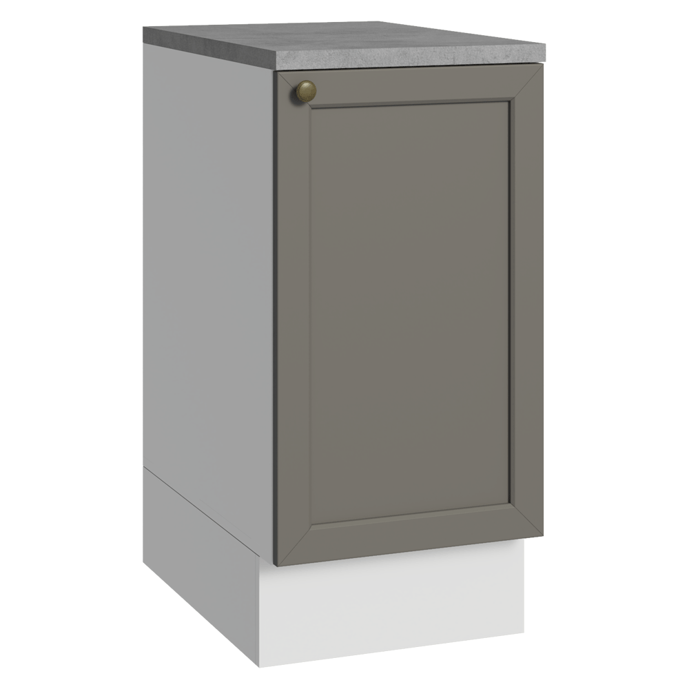 Bajo Mesada de Cocina 40 cm 1 Puerta Blanco/Gris Vik Madesa