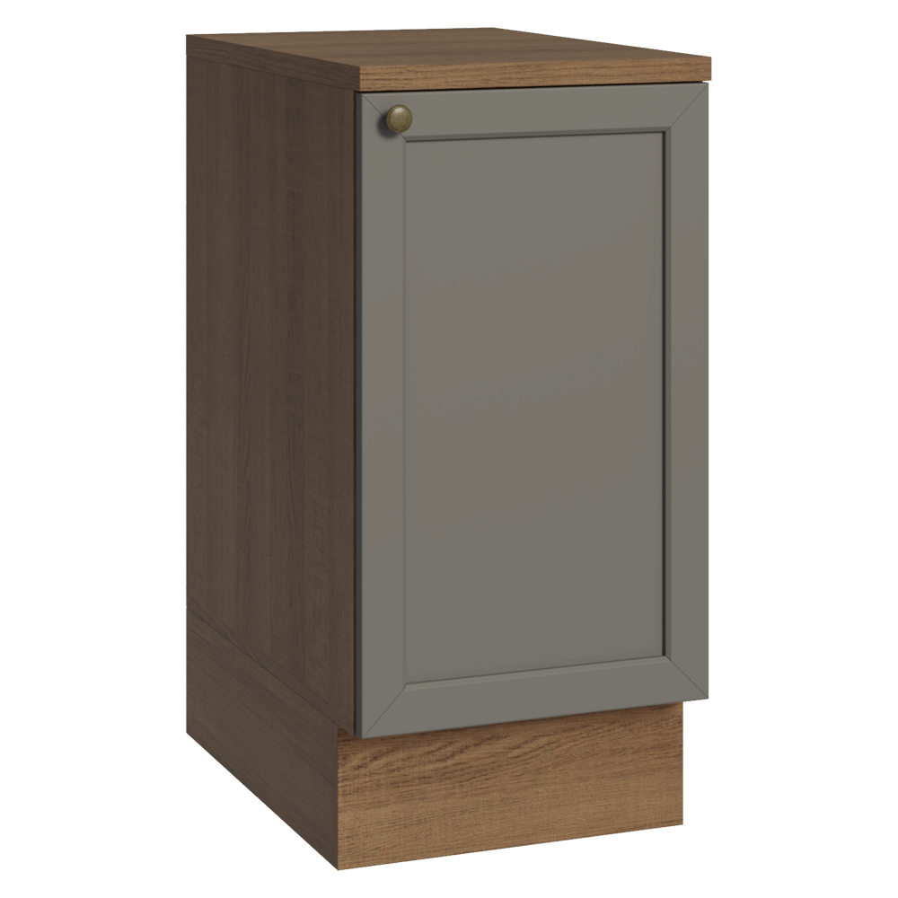 Bajo Mesada de Cocina 40 cm 1 Puerta Marrón/Gris Vik Madesa