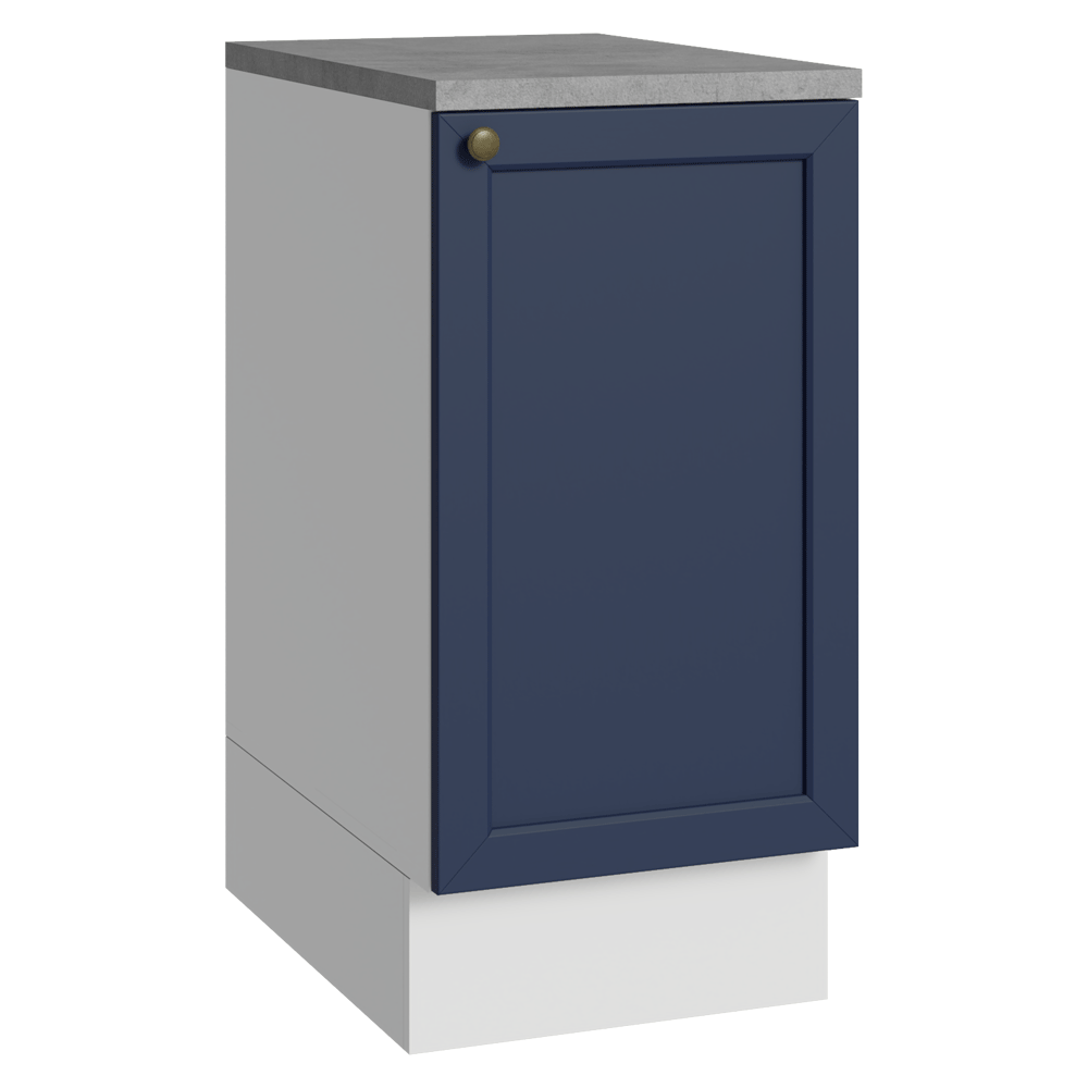 Bajo Mesada de Cocina 40 cm 1 Puerta Blanco/Azul Vik Madesa