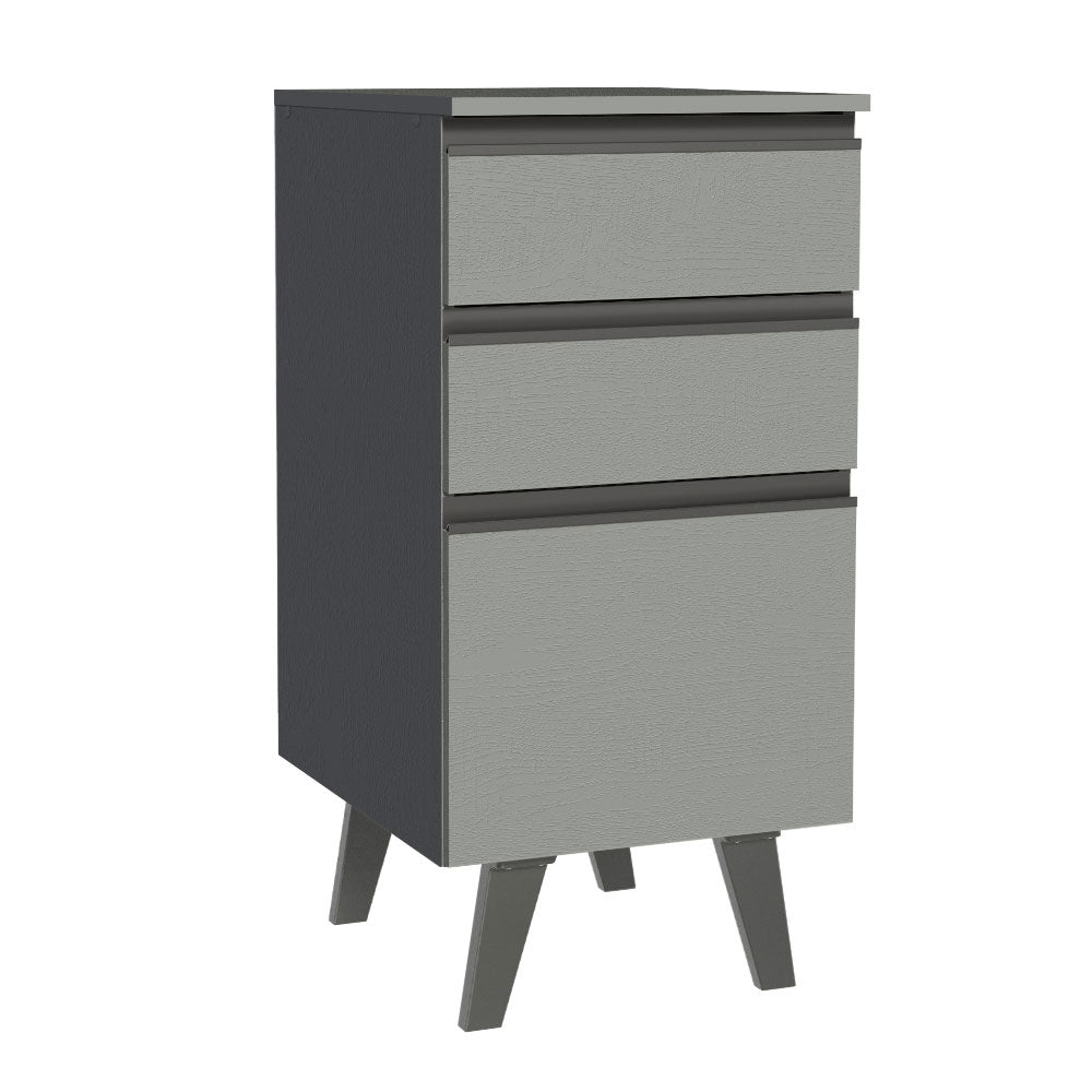 Bajo Mesada 40 cm 3 Cajones Nice Gris