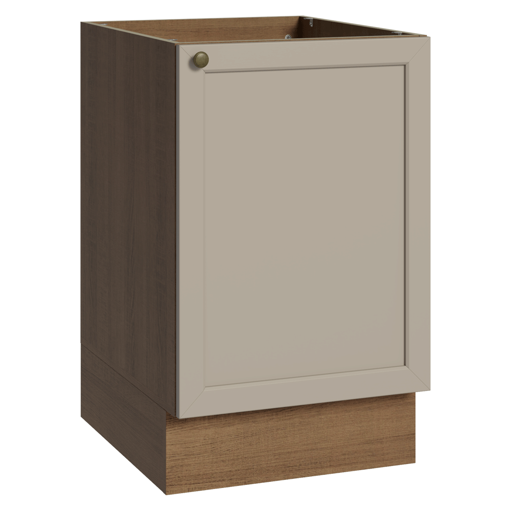 Bajo Mesada 50cm 1 Pueta (Sin Mesada) Marrón/Crema Vik Madesa