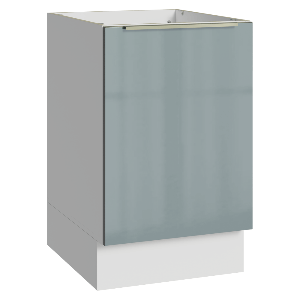 Bajo Mesada de Cocina 50 cm 1 Puerta (Sin Mesada) Blanco/Gris Lux Madesa