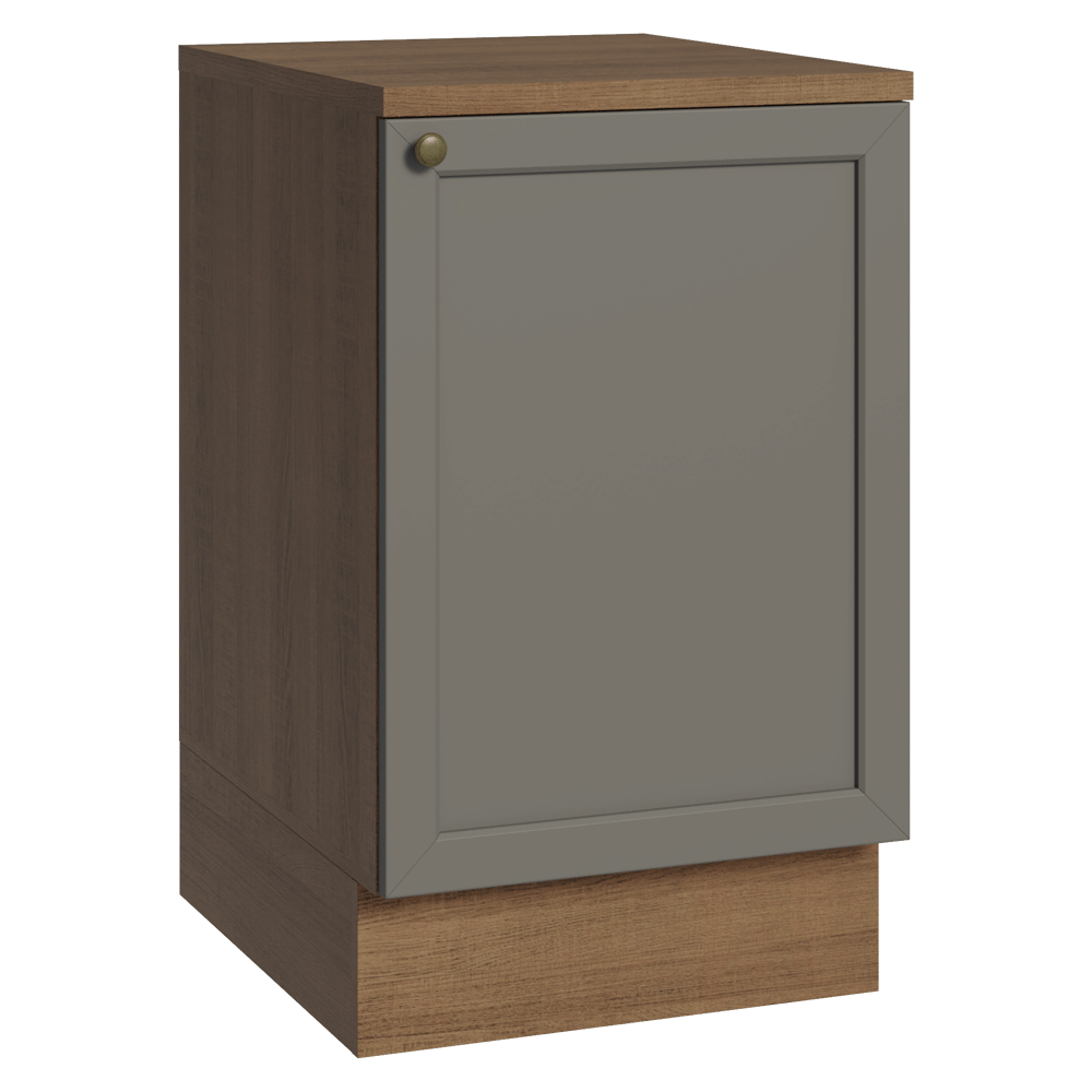 Bajo Mesada 50cm 1 puerta Marrón/Gris Vik Madesa