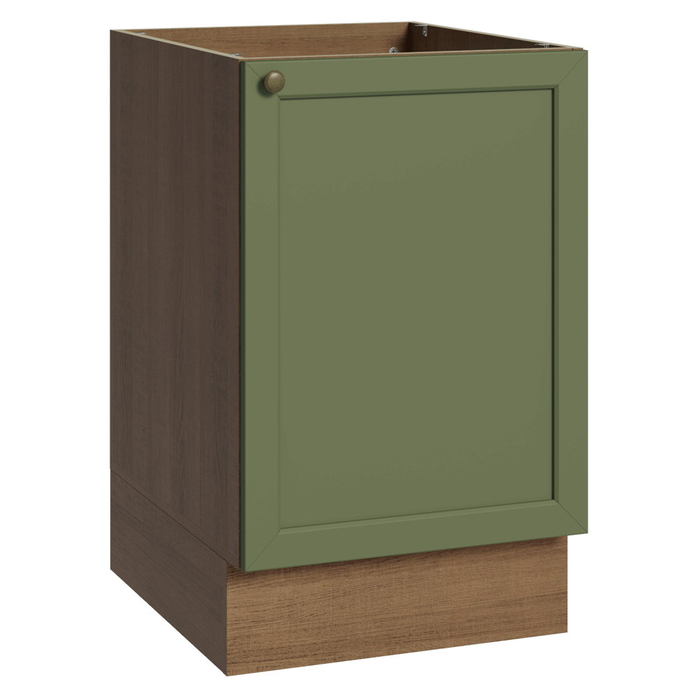 Bajo Mesada 50cm 1 Puerta (Sin Mesada) Marrón/Verde Vik Madesa