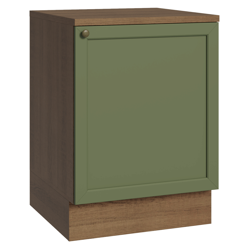 Bajo Mesada de Cocina 60 cm 1 Puerta Marrón/Verde Vik Madesa
