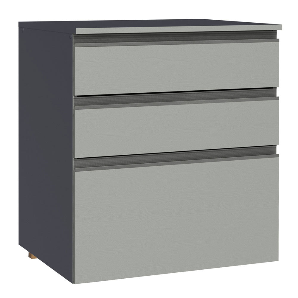Bajo Mesada 60 cm 3 Cajones Nice Gris