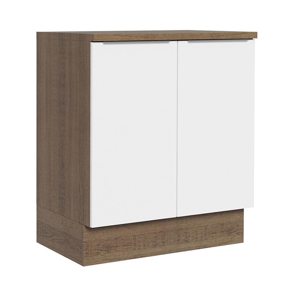 Bajo Mesada 70 cm Sin cajones 2 Puertas Stella Marrón/Blanco