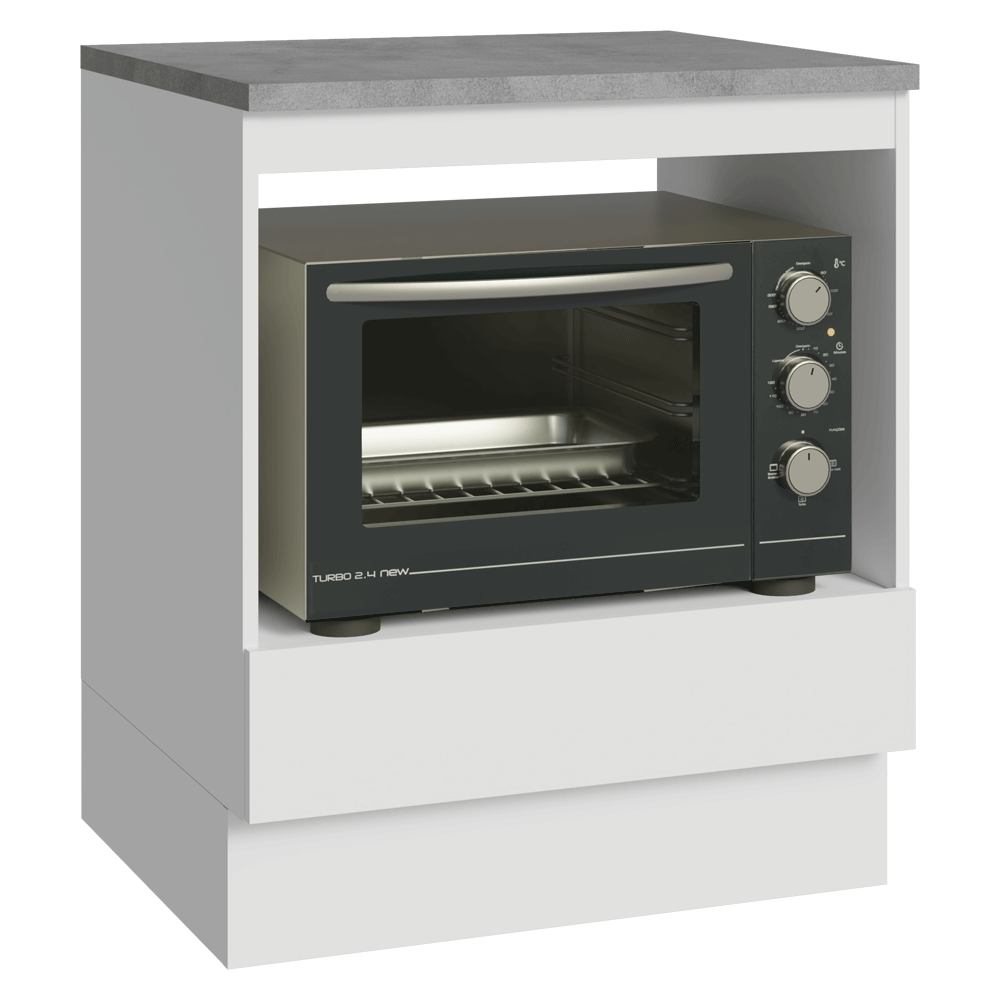 Bajo Mesada para Horno/Microondas 70 cm 1 Gaveta Blanco