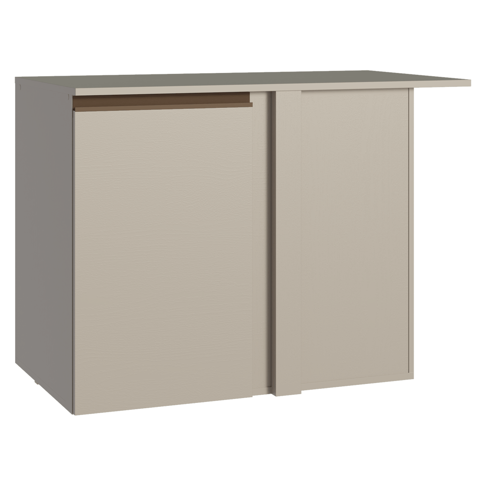 Bajo Mesada 93 cm Sin cajones 1 Puerta Nice Crema