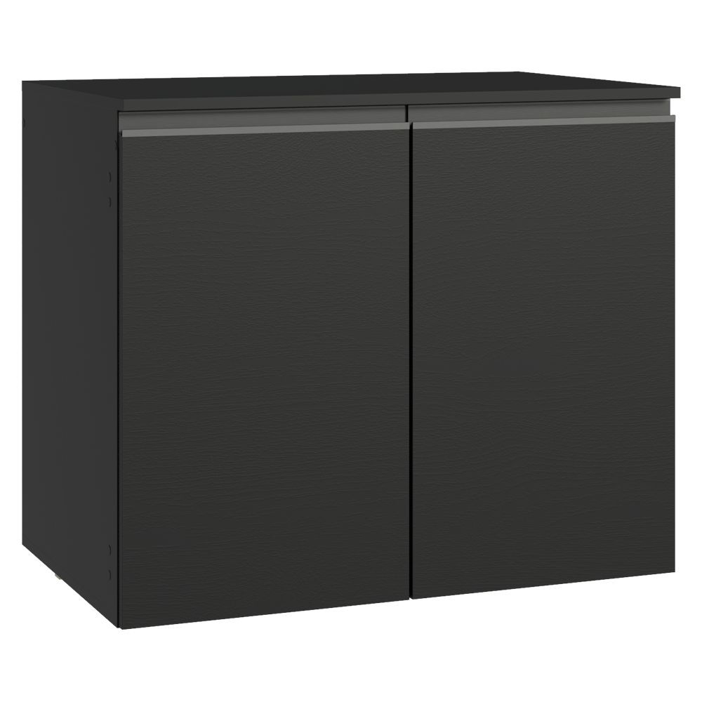 Bajo Mesada de Cocina 80 cm 2 Puertas Flotante Negro Nice Madesa