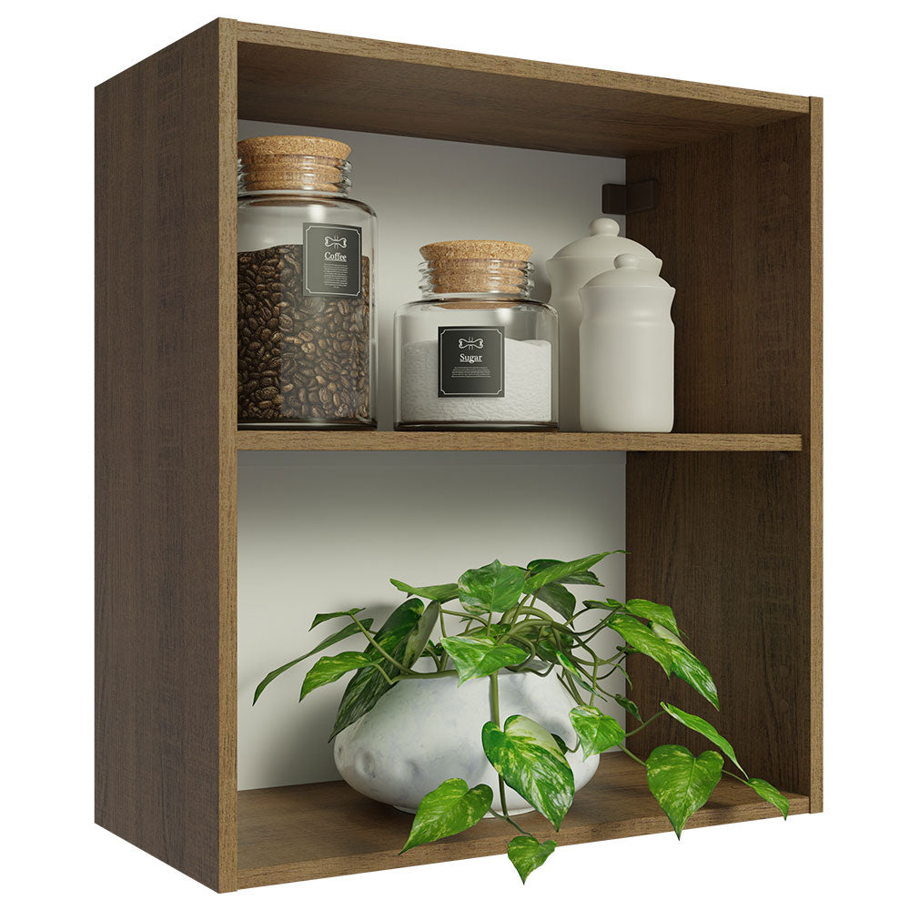 Alacena 60 cm con 2 Nichos Abiertos Marrón