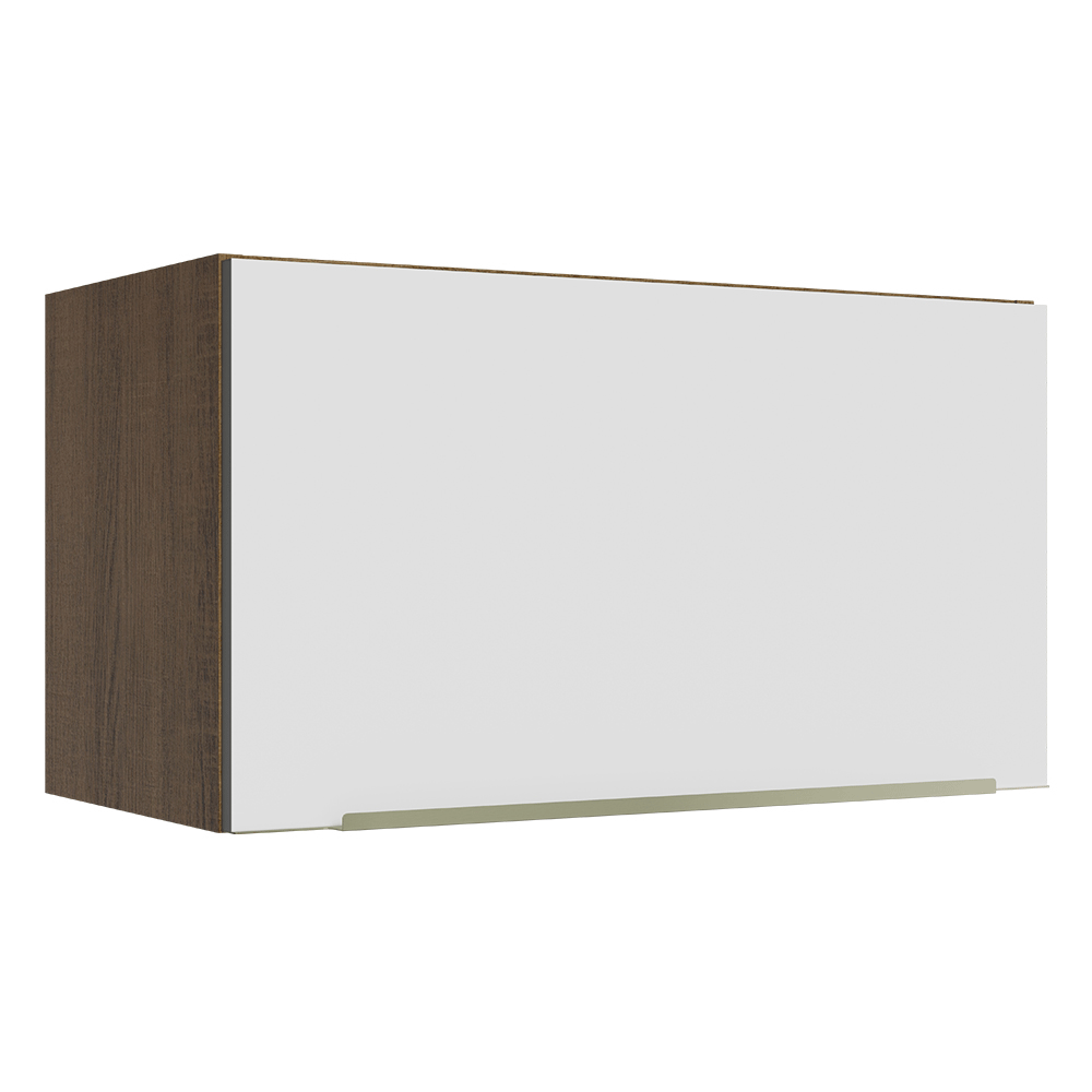 Alacena Cocina 60 cm 1 Puerta Abatible Marrón/Blanco Aterciopelado Lux Madesa