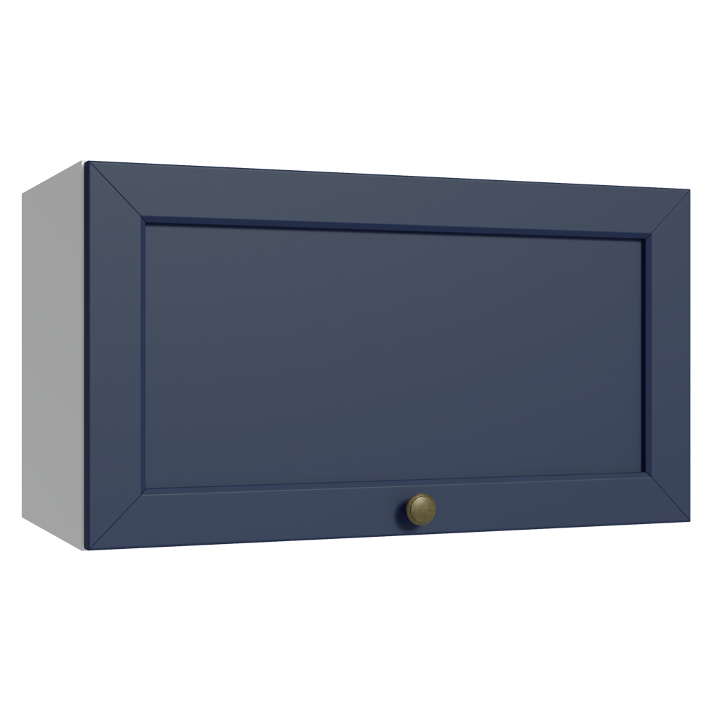 Alacena 60 cm 1 Puerta Puerta Rebatible Blanco/Azul Vik Madesa