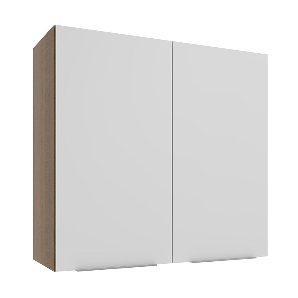 Alacena Cocina 70 cm 2 Puertas Marrón/Blanco Stella Madesa