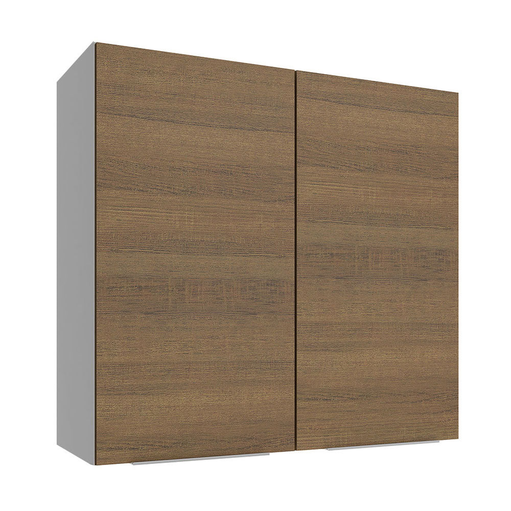 Alacena Cocina 70 cm 2 Puertas Blanco/Marrón Stella Madesa